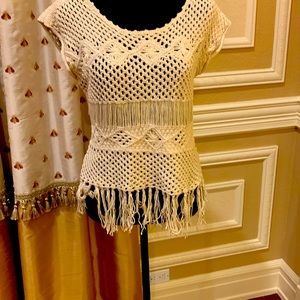 INC crochet sweater